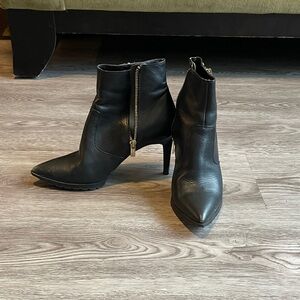 Classic Women's Ankle Booties with Side Zip - Black
